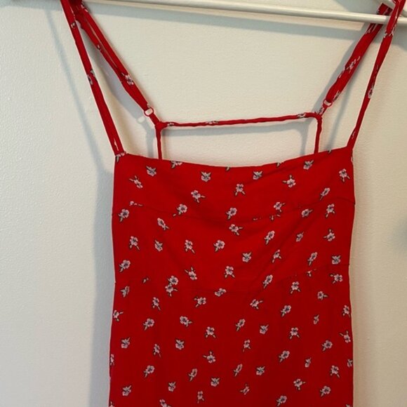 Free People Wild Child Red Printed Mini Dress - Picture 3 of 10